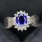 14k Gold 1.0 Ct Natural Sapphire & Diamond Ring