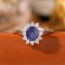 14k Gold 1.85 Ctw Natural Sapphire & Diamond Ring