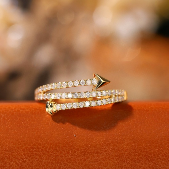 14k Gold 0.32 Ct Natural H Diamond Ring