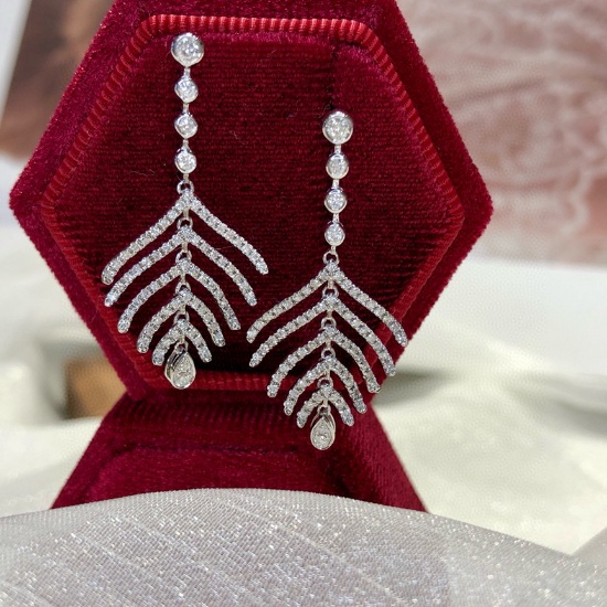 14k Gold 0.65 Ct Natural H Diamond Earrings