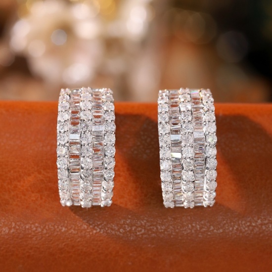 14k Gold 1.7 Ct Natural H Diamond Earrings