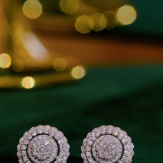 14k Gold 1 Ct Natural H Diamond Earrings