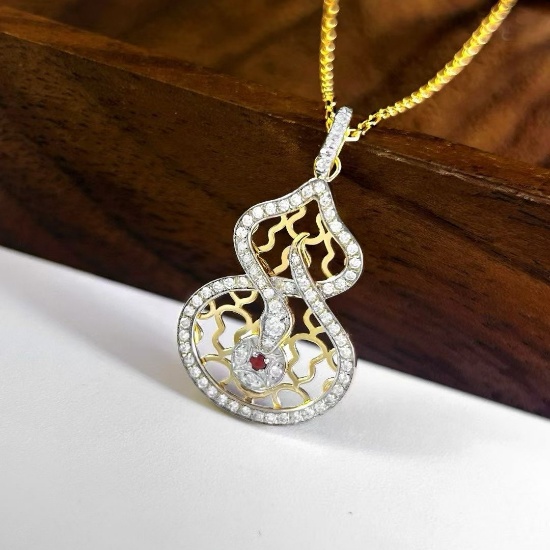 14k Gold 0.35 Ct Natural H Diamond Pendant( Without Chain )