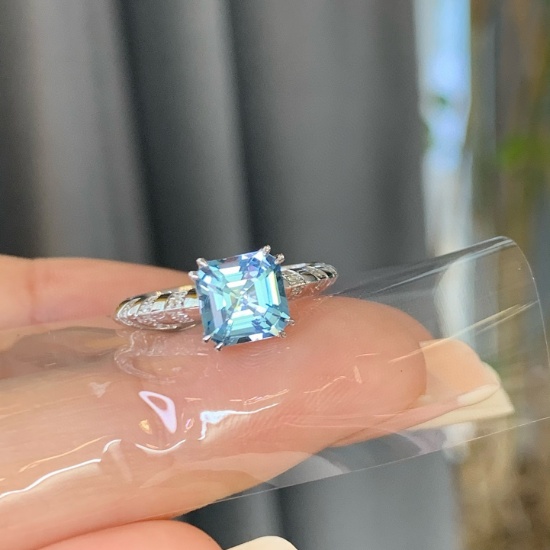 14k Gold 1.65 Ctw Natural Aquamarine & Diamond Ring