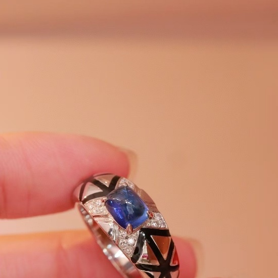 14k Gold 1.44 Ctw Natural Sapphire & Diamond Ring