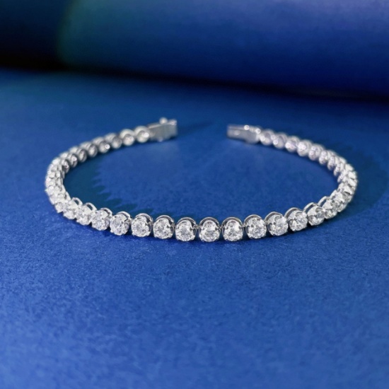 14k Gold 5.25 Ct Natural H Diamond Bracelet