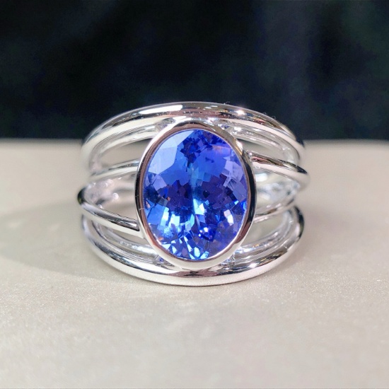 14k Gold 3.18 Ct Natural Tanzanite Ring