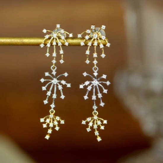 14k Gold 0.50 Ct Natural H Diamond Earrings
