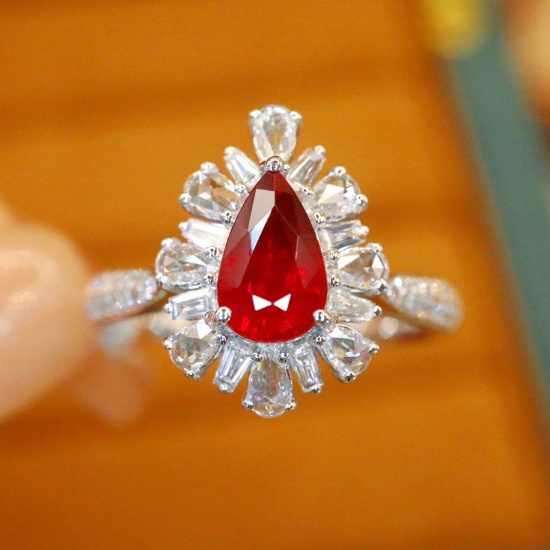 14k Gold 1.46 Ctw Natural Ruby & Diamond Ring