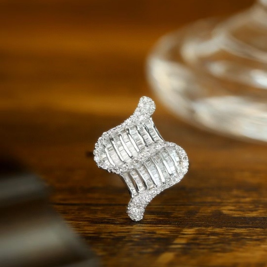 14k Gold 0.75 Ct Natural H Diamond Ring