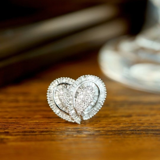 14k Gold 1.00 Ct Natural H Diamond Ring