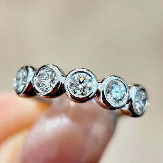 14k Gold 0.76 Ct Natural H Diamond Ring