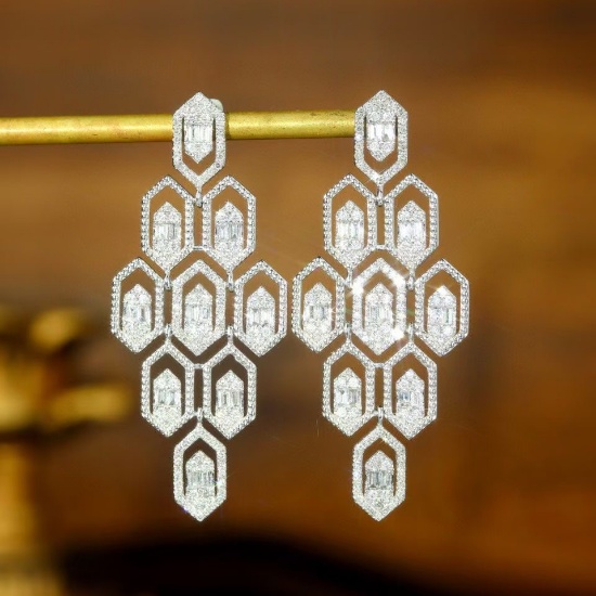 14k Gold 0.80 Ct Natural H Diamond Earrings
