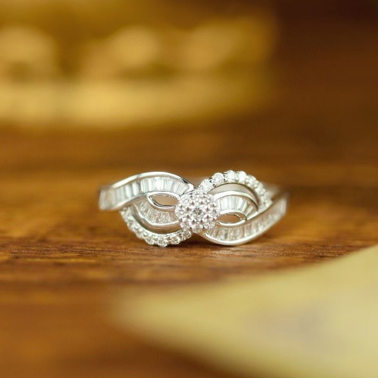 14k Gold 0.35 Ct Natural H Diamond Ring