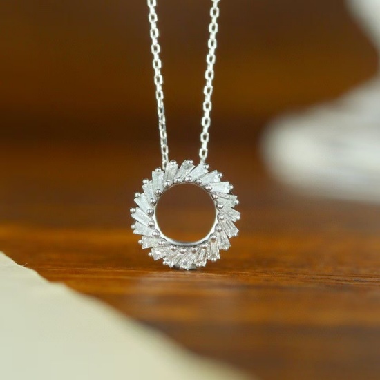 14k Gold 0.5 Ct Natural H Diamond Necklace