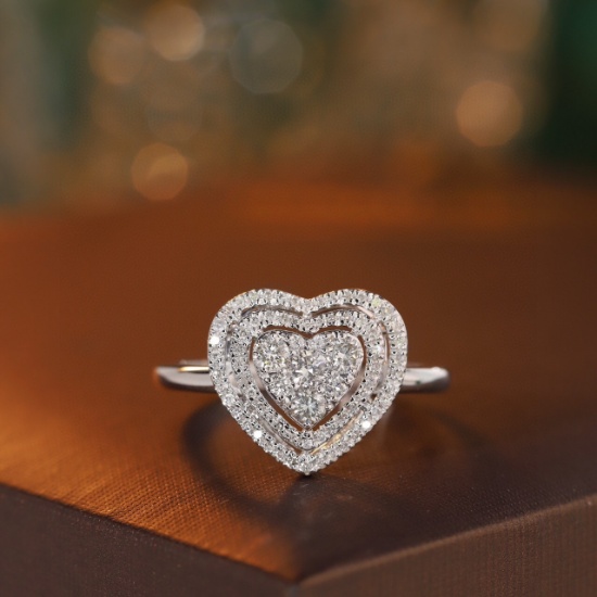 14k Gold 0.46 Ct Natural H Diamond Ring