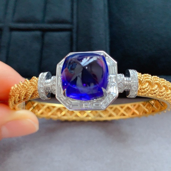 14k Gold 22.01 Ctw Natural Tanzanite & Diamond Ring