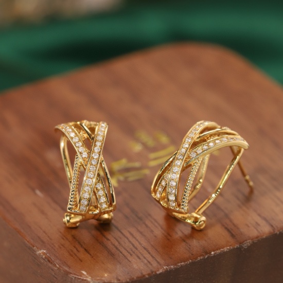 14k Gold 0.2 Ct Natural H Diamond Earrings