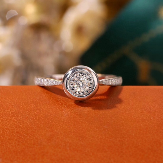 14k Gold 0.28 Ctw Natural H Diamond Ring