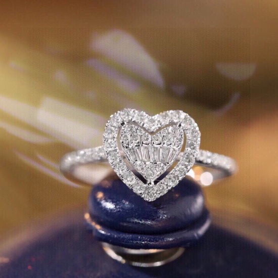 14k Gold 0.45 Ct Natural H Diamond Ring
