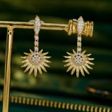 14k Gold 0.44 Ct Natural H Diamond Earrings