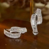 14k Gold 0.66 Ct Natural H Diamond Earrings