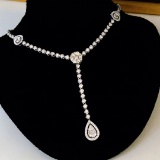 14k Gold 4 Ct Natural H Diamond Necklace