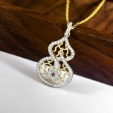 14k Gold 0.35 Ct Natural H Diamond Pendant( Without Chain )
