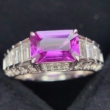 14k Gold 2.67 Ctw Natural Sapphire & Diamond Ring