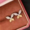 14k Gold 0.9 Ct Natural Color Diamond Earrings