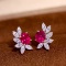 14k Gold 2.31 Ctw Natural Ruby & Diamond Earrings