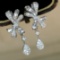14k Gold 0.76 Ct Natural H Diamond Earrings