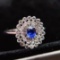 14k Gold 0.45 Ct Natural Sapphire & Diamond Ring