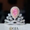 Gia Certified 14k Gold 0.78 Ctw Natural Pink Diamond & Diamond Ring