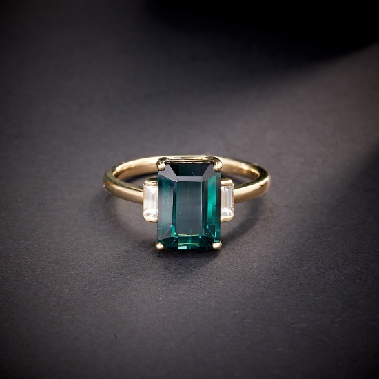14k Gold 3.4 Ct Natural Tourmaline & Diamond Ring