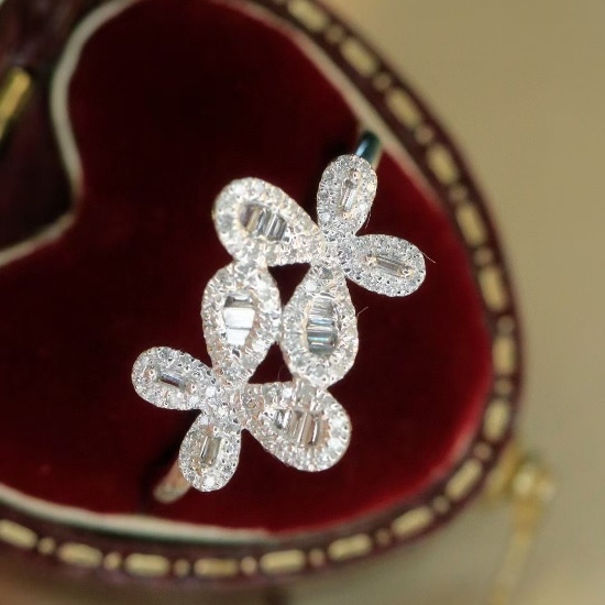 14k Gold 0.3 Ct Natural H Diamond Ring