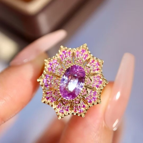 14k Gold 3.61 Ctw Natural Sapphire & Sapphire Ring