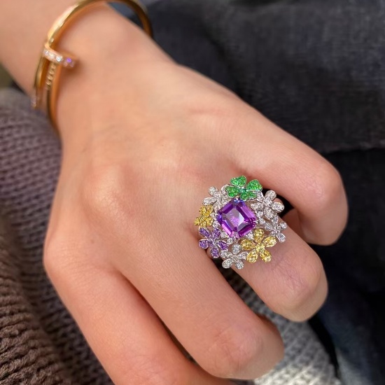 14k Gold 1.91 Ctw Natural Sapphire & Diamond Ring