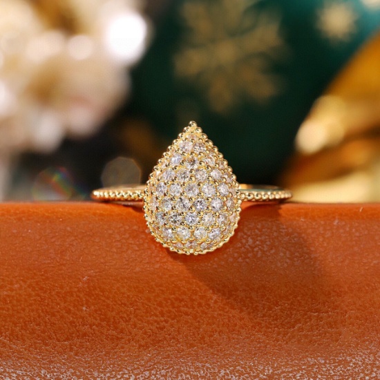 14k Gold 0.52 Ct Natural H Diamond Ring