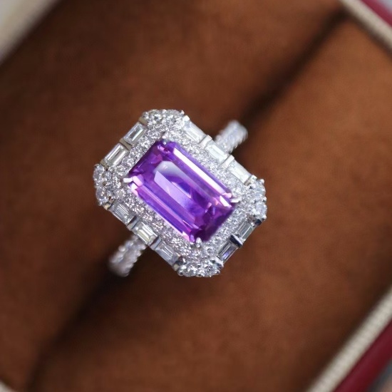 14k Gold 3.26 Ctw Natural Sapphire & Diamond Ring