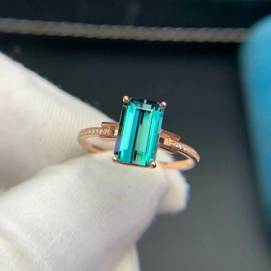 14k Gold 1.98 Ct Natural Tourmaline & Diamond Ring