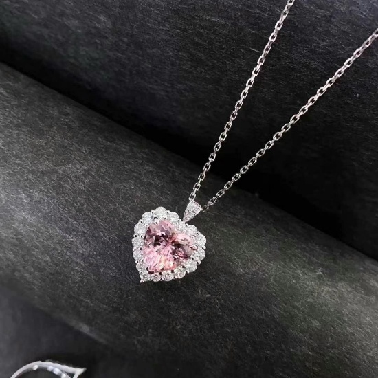 14k Gold 2.90 Ctw Natural Morganite & Diamond Ring/pendant( Without Chain )