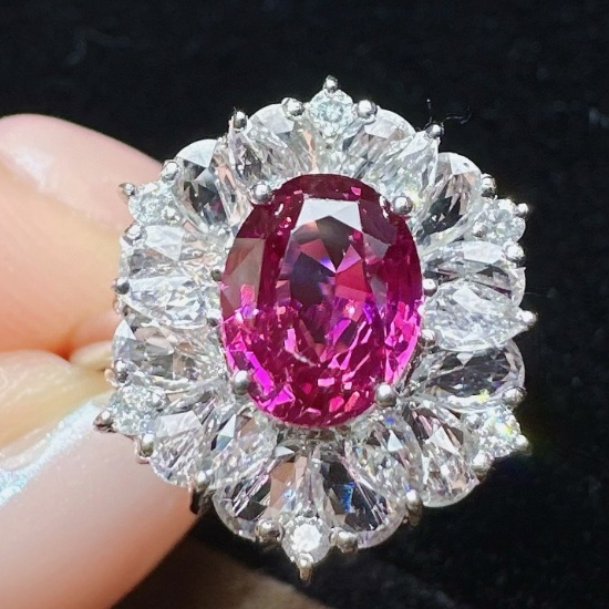 14k Gold 1.53 Ct Natural Sapphire & Sapphire Ring