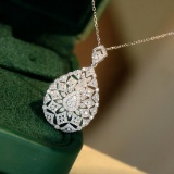 14k Gold 0.5 Ct Natural H Diamond Pendant( Without Chain )
