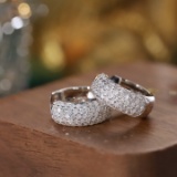 14k Gold 0.85 Ct Natural H Diamond Earrings