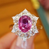 14k Gold 2.75 Ctw Natural Sapphire & Diamond Ring