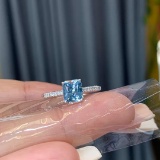 14k Gold 1.15 Ctw Natural Aquamarine & Diamond Ring
