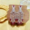 14k Gold 4.48 Ctw Vivid Red Natural Ruby & Diamond Earrings