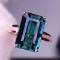 14k Gold 5.96 Ct Natural Sapphire & Diamond Ring