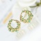 14k Gold 0.68 Ct Natural Emerald Earrings